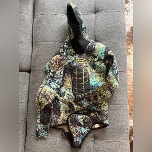 Riffe 7mm Digi-Tek Camo Hooded Wetsuit Top S-Tall